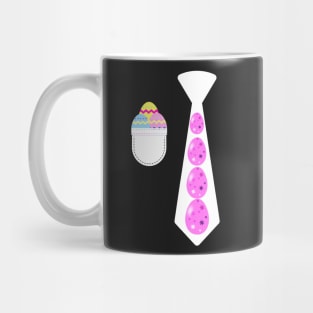 Easter egg tie funny Easter tie costume with suit pocket Easter enthusiasts Mug